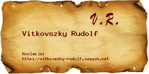 Vitkovszky Rudolf névjegykártya