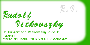 rudolf vitkovszky business card